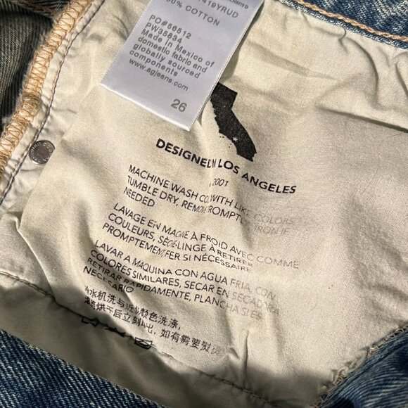 AG Adriano Goldschmied women's jeans 26 blue high waist relaxed vintage straight - Picture 10 of 15